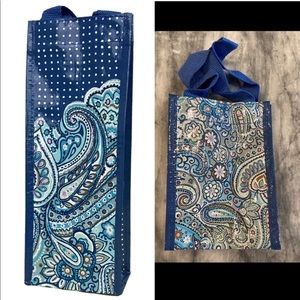 Vera Bradley Set of 2 Daisy Dot Paisley Bottle & Small Market Tote Gift Bag New